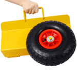 Heavy Duty Panel Dolly Slab Dolly with Handle & 2 10" Peneumatic Tires Wheels 600LBS Load Capacity for Drywall Sheet Heavy Appliance & Material Handling All Terrain Moving Cart Panel Dolly - Yellow - Image 12