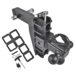 Trailer Hitch 6-inch Drop/Rise with Hook Tri-Ball 1-7/8" 2" 2-5/16" Drop Hitch - Image 6