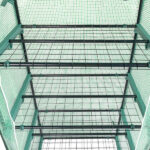 69x49x160cm Black Iron Pipe Pointed Mini Flower Stand With 4 Layers Of Grid, With Zipper Rolling Door, PE Cloth Green House SAME AS99351374 - Image 26