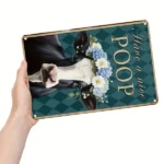 CIFbuy Rustic Floral Cow Funny Aluminum Sign UV Printed Anti Bend Home Office Bedroom Decor 8x12 Inches (TikTok, temu pick-up service) - Image 2