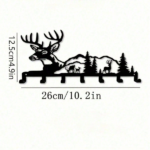 CIFbuy Bohemian Deer Key Holder Wall Organizer 5 Hook Entryway Decor Holiday Gift(TikTok, temu pick-up service) - Image 3