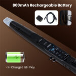 Portable Wireless MIDI Electronic Saxophone - 100 Tones, 3W Hi-Fi Speaker, 12hrs Playtime, 0.7lbs (Black ABS) - Image 3