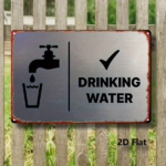 CIFbuy Vintage Distressed Metal Sign 8x12 Inch Drinking Water Reminder Plaque, Waterproof Rustproof 2D Flat Iron Art Wall Decor For Hom TikTok, TikTok, Hom Self-pickup Logiopics - Image 5