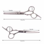 Hair Cutting Scissors Set, 6 Inch Hairdressing Thinning Shears for Hair Cutting for Women, Men, Kids - Silver - Image 2