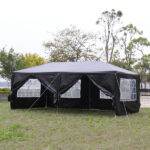 Same Code 39118565 10'x20' Outdoor Party Tent with 6 Removable Sidewalls, Waterproof Canopy Patio Wedding Gazebo, Black - Image 5