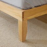 Simple & Sturdy Twin Bed Frame – Painted Pine Wood, Natural Finish - Image 8