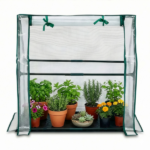 Mini Greenhouse with PE Cover, Indoor Outdoor Plant Gardening Green House for Garden Backyard, 36*18*33in, White - Image 22