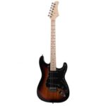 ST Stylish Electric Guitar with Black Pickguard Red - Image 29