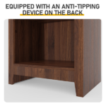 8-Tier Arched Dome Display Rack Particleboard Melamine-Faced Bookshelf 15.75*11.81*70in Walnut - Image 8