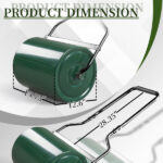 16in Heavy Duty Steel Lawn Roller, Garden Roller Can Be Filled with Water or Sand, Hand Roller with U-shaped Handle, Green & Black - Image 12