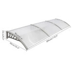 Same Code 87756300 HT-300 x 100 Household Application Door & Window Rain Cover Eaves Transparent Board & Gray Holder - Image 13
