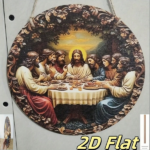 CIFbuy 2D Flat Last Supper Wall Decor, "" Wall Decor, Exquisitely Carved Jesus & 12 Apostles Religious Art TikTok, TikTok, tememu Self-pickup Logi Aics - Image 2