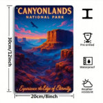 CIFbuy 2D Flat Metal Wall Art Canyonlands National Park Landscape Iron Sign 12x8 Inch Vintage Scenery Decor TikTok, TikTok, Self-pickup Logiopics - Image 2