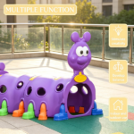 2-Section Purple Toddler Play Tunnel – Kids Crawl & Climb Through Indoor Outdoor Play Structure - Image 6