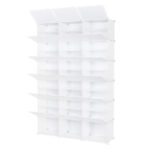 12-Tier Portable 72 Pair Shoe Rack Organizer 36 Grids Tower Shelf Storage Cabinet Stand Expandable for Heels, Boots, Slippers, White - Image 7