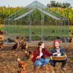 5.4*2.7*2m/18.7x8.8x6.5 ft Silver Spire Assembled 180g PE Rain Cloth Metal Chicken/Rabbit Cage - Image 5