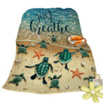 Tropical Baby Sea Turtle Flannel Fleece Blanket 3D Ocean Waves Flannel Soft Plush Throw Blanket Cozy Blankets for Bed Chair Car Sofa Couch Bedroom 75*100cm temu can only be self-picked up - Image 10