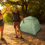 240*240*150cm Spring Quick Open Four-Person Family Tent Camping Tent Green - Image 5