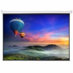 100" 4:3 80" x 60" Viewing Area Motorized Projector Screen with Remote Control Matte White - Image 5