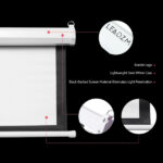 100" 4:3 80" x 60" Viewing Area Motorized Projector Screen with Remote Control Matte White - Image 7