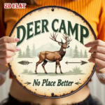 CIFbuy Rustic Deer Metal Wall Art, Vintage Aluminum Majestic Stag Sign With Pine Tree Decor For Cabin Home Garage Lodge, 7.87x7.87 Inch TikTok, TikTok, Self-pickup Logiopics - Image 5