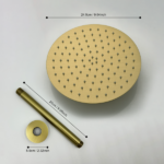 10" Brushed Gold Bathroom Luxury shower head,High Pressure Rain Shower Head, Ultra-Thin Showerhead 304 Stainless Steel - Image 5