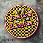 CIFbuy 1pc "I BET YOU LOOK GOOD ON THE, "I BET YOU LOOK GOOD ON THE DANCEFLOOR" YOU LOOK, GOOD ON THE DANCEFLOOR" Vintage Disco Wall Sign TikTok, Temu Self-pickup LogiSiics - Image 6