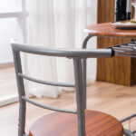 Same Code 35204938 Brown Wood Grain PVC Breakfast Table (One Table and Two Chairs) - Image 25