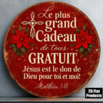 CIFbuy 1pc 8x8in 2D Flat Round Sign, "The Greatest Gift Is God's Gift To You" Vintage "The Greatest, Greatest Gift Is God's Gift To You" Plaque TikTok, ok, temu Self-pickup Logiaqics - Image 2