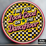 CIFbuy 1pc "I BET YOU LOOK GOOD ON THE, "I BET YOU LOOK GOOD ON THE DANCEFLOOR" YOU LOOK, GOOD ON THE DANCEFLOOR" Vintage Disco Wall Sign TikTok, Temu Self-pickup LogiSiics - Image 2