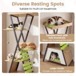 73" Multi-Level Cat Tree with Condo & Perch, Multi-Cat Climbing Tower with Scratching Pad & Interactive Toys - Image 8