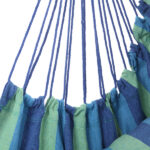 Distinctive Cotton Canvas Hanging Rope Chair with Pillows Blue - Image 10