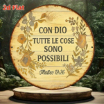 CIFbuy 1pc Vintage Italian Phrase "With God Everything Is Possible" Round Aluminum Wall Plaque, 8x8 Inch Religious Faith Home Decor Sig TikTok, TikTok, Self-pickup Logiopics - Image 7