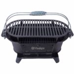 Oval Cast Iron Grill Outdoor, Portable Charcoal Grill and Tabletop Cast Iron Skillet - 100% Cast Iron, Enameled, Durable, Small Charcoal Grill, Camping Stove, Hibachi Grill -Does not support self pick - Image 13