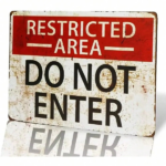 CIFbuy Retro Restricted Area Do Not Enter Metal Wall Decor Vintage Sign(TikTok, temu pick-up service) - Image 7