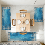 Three-piece kitchen rug set, non-slip and washable, abstract pattern kitchen hallway rug, soft and comfortable, suitable for sinks, floors, entrances, hallways and bathrooms. - Image 11