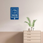 CIFbuy 1pc 8x12in Unframed Tin Sign Please Leave Packages Here, Here, Metal Parcel Notice Sign For Delivery Drivers, Delivery Drivers, Outdoor Porch Shipment W SignikTok, SignikTok, r Delivery Drivers Self- Hckup Logiopt We - Image 3