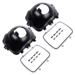 2Pcs Left and Right Headlight Lamp Bucket Kit Fit for Buick Century Regal Cadillac Escalade Chevrolet Blazer 1977-2017 Black - Image 2