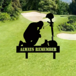 CIFbuy Silhouette Memorial Plaque Outdoor Patriotic Tribute Veterans Garden Decor TikTok, temu pick-up service