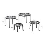 4 Round Ironwork Plant Racks With 4-1 Black Paint Prints - Image 16