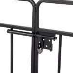 134.5*58.5*213cm Arc Roof Double Layer With Door Wrought Iron Iron Arch Courtyard Black - Image 18