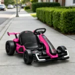 Pink 24V Electric Go Kart, 7.5 MPH, Adjustable Seat, Safe Slow Start for Kids - Image 7