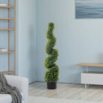 2pcs Green 115cm Spiral Boxwood PVC Artificial Tree - Image 8
