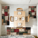 Three-piece kitchen rug set, non-slip and washable, abstract pattern kitchen hallway rug, soft and comfortable, suitable for sinks, floors, entrances, hallways and bathrooms. - Image 11