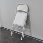 Old Code 33292149 4pcs Elegant Foldable Iron & PVC Chairs for Convention & Exhibition White - Image 39