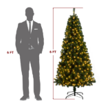 Replace 27794076 FCH 7ft 1100 Branches PVC Material DIY 200 Lights Warm Color 8 Modes Christmas Tree Green - Image 6