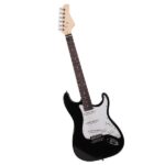 Rosewood Fingerboard Electric Guitar Black w/ White - Image 3