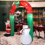 8ft with Santa Snowman 7 Lights Inflatable Festive Arch Decoration - Image 11
