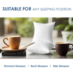Experience enhanced comfort with this pair of oversized 22"x22" pillow inserts. Premium filling material offers the perfect balance of softness and support. The simple white design complements any decor style, ready to pair with your favorite covers. Perfect for adding luxurious comfort to living ro - Image 4