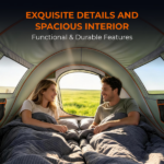 4 Person Pop Up Tent for Camping, Waterproof Instant Family Tent with Front Awning, Automatic Tent Throw Pop Up Instant Flip Pop Tent for Camping, Green - Image 4
